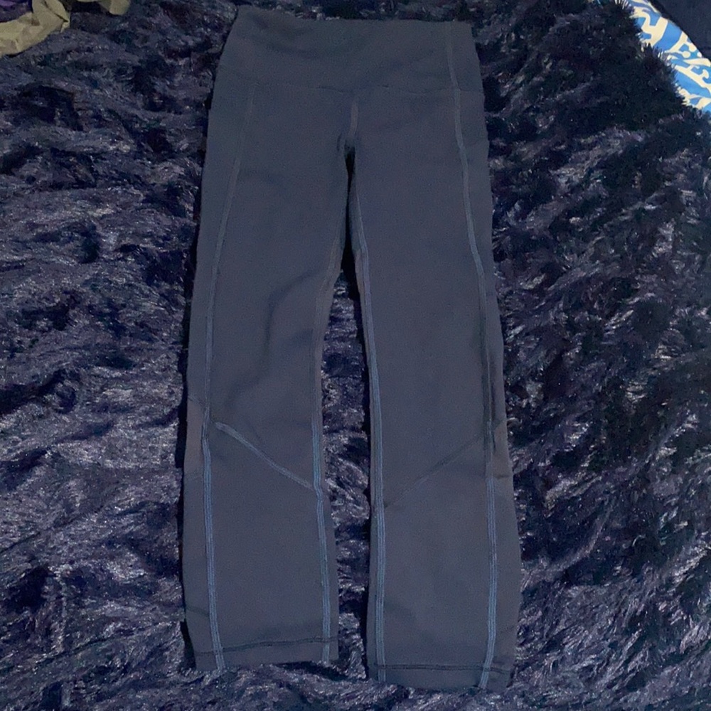 lulu lemon true navy wunder train leggings 21”